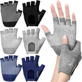 Anok™Women's Silicone Yoga Gloves - Non-Slip Fingerless Pilates Gloves - Gym Workout Fitness Training Gloves, One Size Fits All