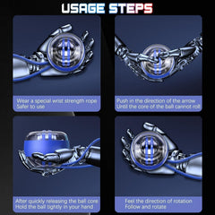 Anok™ Auto-Start Wrist Power Gyro Ball , Wrist Strengthener and Forearm Exerciser for Stronger Arm Fingers and Muscle