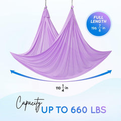 Aonk™ Aerial Yoga swings 5.5 Yards, 198 Inches Height Aerial Silks, Yoga Trapeze Increasing Strength, Flexibility and Balance