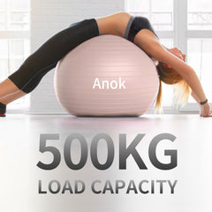 Aonk™ Extra Thick Exercise Ball Yoga Ball 26in for Workout Pregnancy Stability,Anti-Burst and Slip Resistant Swiss Ball with Pump for Yoga, Pilates, Fitness,Birthing,Physical Therapy,Gym balls for yoga