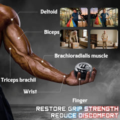 Anok™ Auto-Start Wrist Power Gyro Ball , Wrist Strengthener and Forearm Exerciser for Stronger Arm Fingers and Muscle