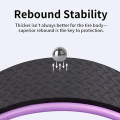 Anok™ Yoga Wheel, 5 in. x 12.6 in. - Cushioned Back Roller & Support Aid for Stretching, Flexibility, for Home Fitness & Gym (Purple)