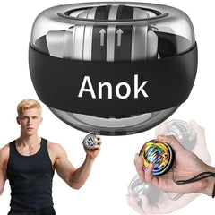 Anok™ Auto-Start Wrist Power Gyro Ball , Wrist Strengthener and Forearm Exerciser for Stronger Arm Fingers and Muscle