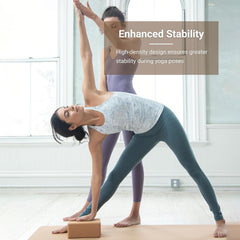 Anok™ Yoga Block - Fine-Grain Cork Block, Yoga Equipment, Home Gym Accessory, Pilates Tool, Lightweight for Travel, Extra Firm Workout Accessory with Comfortable Edges