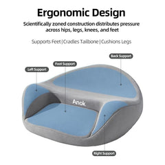 Anok™ Yoga cushions, Sitting Meditation, Meditation, Worship Cushion, Memory Foam, Sitting for Long Time Without Collapsing, Lazy Cushion, Ergonomic Design, Gray