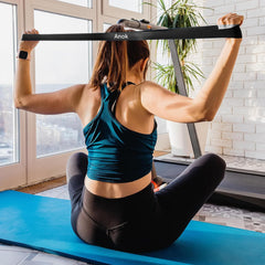 Anok™ Resistance Loop Exercise Bands Stretch Bands for Working Out Fitness Elastic Workout Bands with Carry Bag for Home Gym Physical Fitness Yoga, Yoga straps