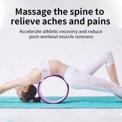 Anok™ Yoga Wheel, 5 in. x 12.6 in. - Cushioned Back Roller & Support Aid for Stretching, Flexibility, for Home Fitness & Gym (Purple)