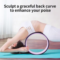 Anok™ Yoga Wheel, 5 in. x 12.6 in. - Cushioned Back Roller & Support Aid for Stretching, Flexibility, for Home Fitness & Gym (Purple)