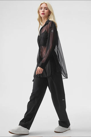 Sheer Effusion Button Down Long Sleeve