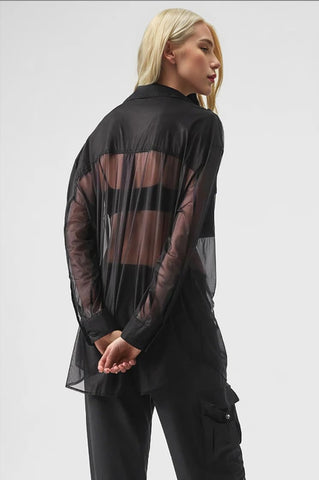 Sheer Effusion Button Down Long Sleeve